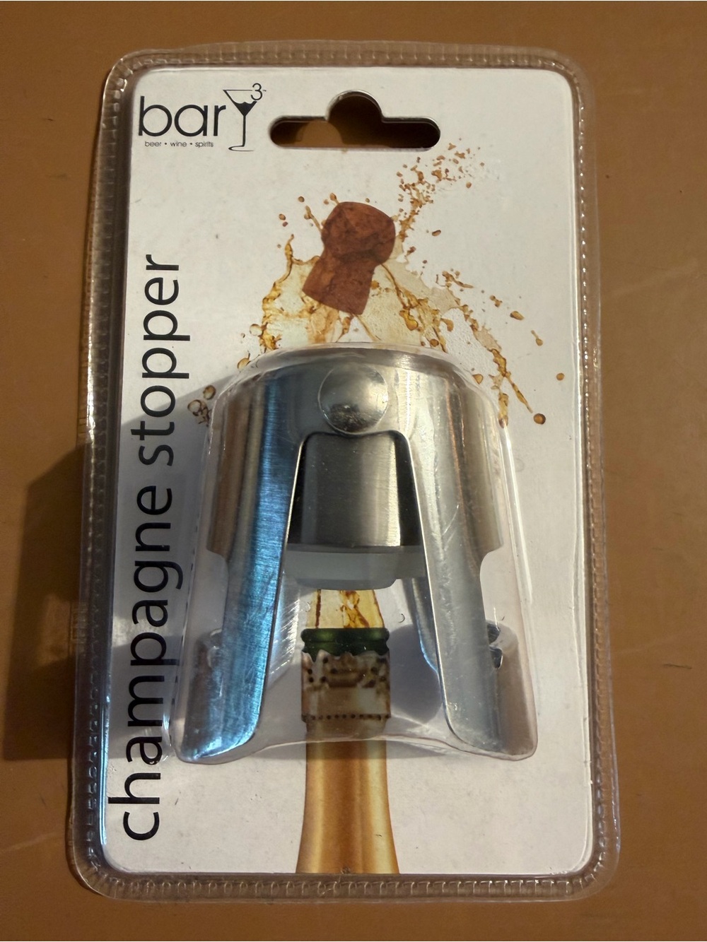 Bar III Silver Champagne Stopper